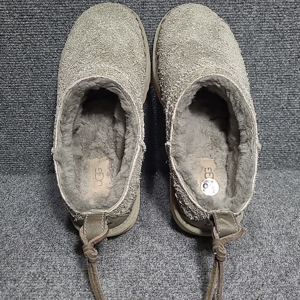 UGG Women's Classic Micro Biarritz Mules Moss Green Hairy suede 9.5 / EU 40.5 - Picture 10 of 10